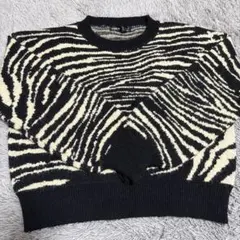 SHEIN ゼブラ柄 長袖ニット Mのサムネイル