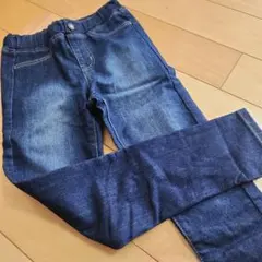 GU 130cm ダークブルーデニムパンツ
