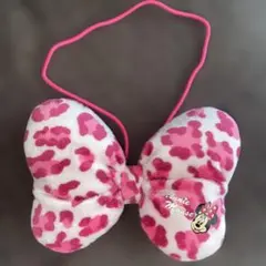 T*Y様 ミニーマウス ヒョウ柄　大きめ　ヘアゴム　ピンク　リボン