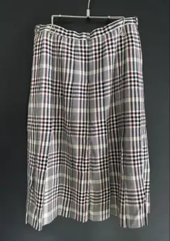 チェック柄プリーツロングスカート　サイズ13 レリアン
