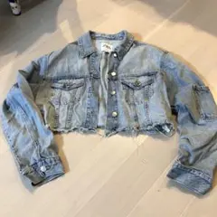 ZARA ライトブルー ショート丈デニムジャケット