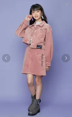 シスタージェニー♡コーデュロイ　Gジャン×ミニスカート　セットアップ　140cm