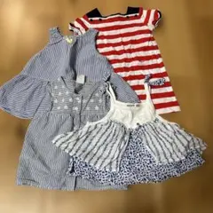 ☆まとめ売り☆女の子　トップス ワンピース　4点セット 80cm