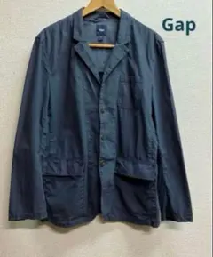 GAP アンコン コットンジャケット L ネイビー フェ一ド　薄手