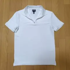 H&M 半袖 ニット ハーフジップ ストレッチ スリムフィット M ポロシャツのサムネイル