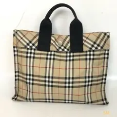 BURBERRY バーバリー ノバチェック ナイロン トートバッグ ハンドバッグ