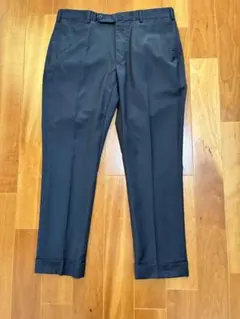 INCOTEX スラックス ポルトガル製 ネイビー 50 スリムテーパード