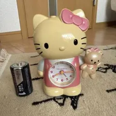 ハローキティ レトロ 置時計 アラーム付 動作OK サンリオ 昭和レトロ
