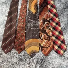 ネクタイ 5本セット まとめ売り ブラウン系