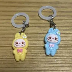 ラブブチャーム付き シリコンリング傘マーク らぶぶLABUBU2個セット