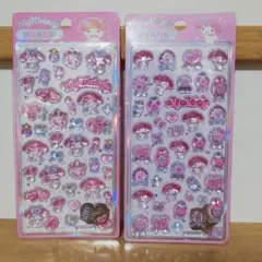 2枚セット　マイメロディ　ぷくぷくシール 　立体シール　サンリオ