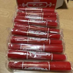 ZEBRA マッキー 赤 10本入り 細、太のサムネイル