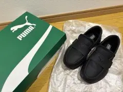 【新品】PUMA ブラック ローファー<23.5cm>
