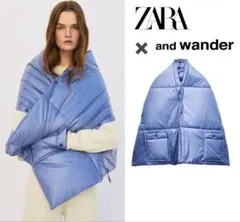 新品 ZARA 定価19,900円 キルティング ストール ポンチョ ラスト1点