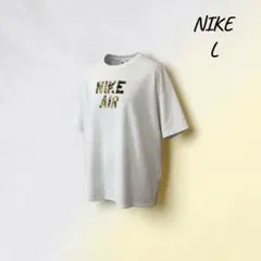 NIKE AIR ナイキ 半袖TシャツL ホワイト ビッグロゴ 蛇柄 スネーク柄