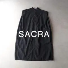 美品 SACRA 5万円 2025SS マキシワンピース サクラ ブラックのサムネイル