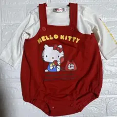 birthday サンリオ　ハローキティロンパース＆長袖インナーセット
