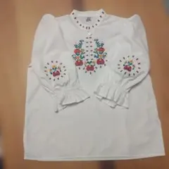 フォークダンス カロチャ刺繍 ブラウス