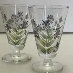 花柄　ミニグラス　2個セット