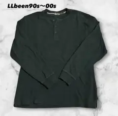 00s LLBEAN コットン ヘンリーネック エルエルビーン