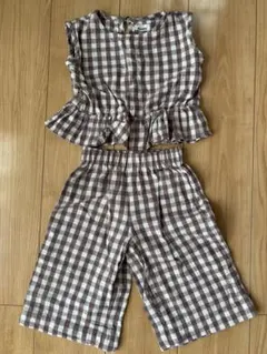 ケイケイママ様専用⭐︎ペアマノン　100 セットアップ　ギンガムチェック