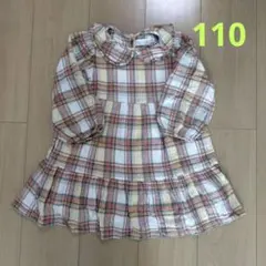 ZARAベビー　チェック柄ワンピース　110センチ