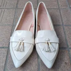 【即日発送／匿名配送】ZARA パンプス 39 ホワイト 卒業入学式 フォーマル