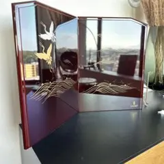 重箱 二段重 黒塗り 金彩 鶴柄 - メルカリ
