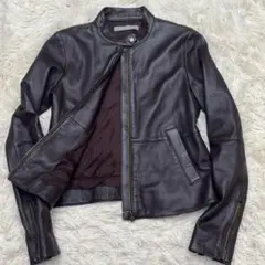 美品　セオリーリュクス ラムレザー　ライダースジャケット ダークブラウンのサムネイル