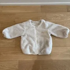 petit main ボアジャケット ホワイト　80 ボア　アウター