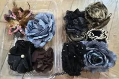 花モチーフブローチ　コサージュ10個セット