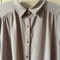 シフォンブラウス フリーサイズ 薄いベージュ レディース