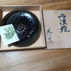 本錫製 菓子器 バラ絵付け 美術品 ヴィンテージ アンティーク 雑貨 