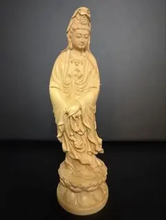 高33センチ金重利陶苑77代陶弘 金重利右衛門（金重稔）備前焼 観音像