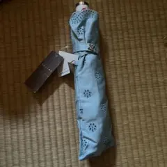 CELINE セリーヌ 折りたたみ日傘 ライトブルー 刺繍のサムネイル