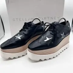 【美品】STELLAMcCARTNEY 星柄厚底スニーカー 39 BLACK