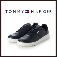 ○★新品 未使用 TOMMY HILFIGER デイモン 定番レザースニーカー