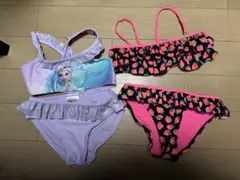 エルサ 水着 フリル付き　苺柄　120㎝サイズ　2枚セット　H &M