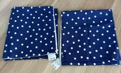 2枚組　帆布カットクロス　ドット　ネイビー 108×50 ハンドメイド