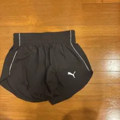 【PUMA】プーマ ショートパンツ ブラック ウエスト調節紐　スポーツ　Mサイズ