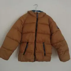 MARKY'S ブラウン ダウンコート フード付き