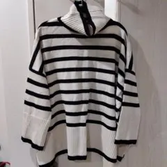 GRL☆ボーダーハイネックニット 長袖