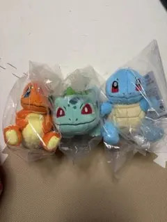ポケモン 一番くじ　ぬいぐるみ ヒトカゲ フシギダネ ゼニガメ 3体セット