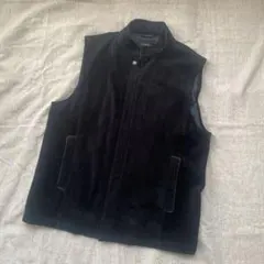 INTERMEZZO ブラック コーデュロイ ベスト
