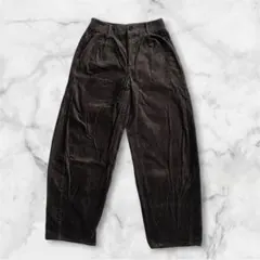 GU　コーデュロイバレルレッグパンツ ブラウン Ｍ丈標準