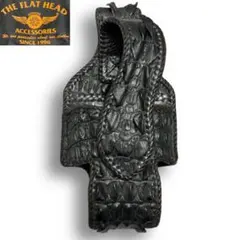 極美品 THE FLATHEAD クロコ レザーショルダーバッグ フラットヘッドのサムネイル