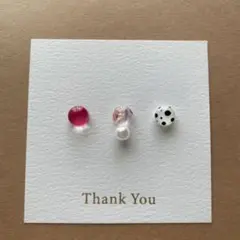 c-916ラウンドレジンピアス3個セット