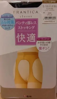 FRANTICA パンティ部レスストッキング L/LL ブラックr