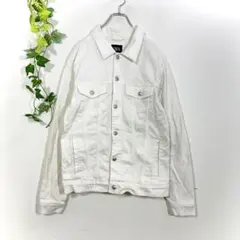 ZARA ザラ デニムジャケット Gジャン ホワイト 白 M メンズ 春秋 ▼のサムネイル