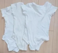 3枚セット 80 ホワイト 肌着 ボディースーツ ベビー